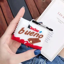 kinder chocolate беспроводной Bluetooth чехол для наушников для AirPods 2 1 милый на удивление bueno Box 3D Мягкий силиконовый чехол для гарнитуры