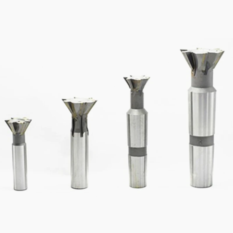 Tungsten steel dovetail slot milling cutter 45  55  60 degree straight  taper shank weld cutting dovetail forming end mill (4)