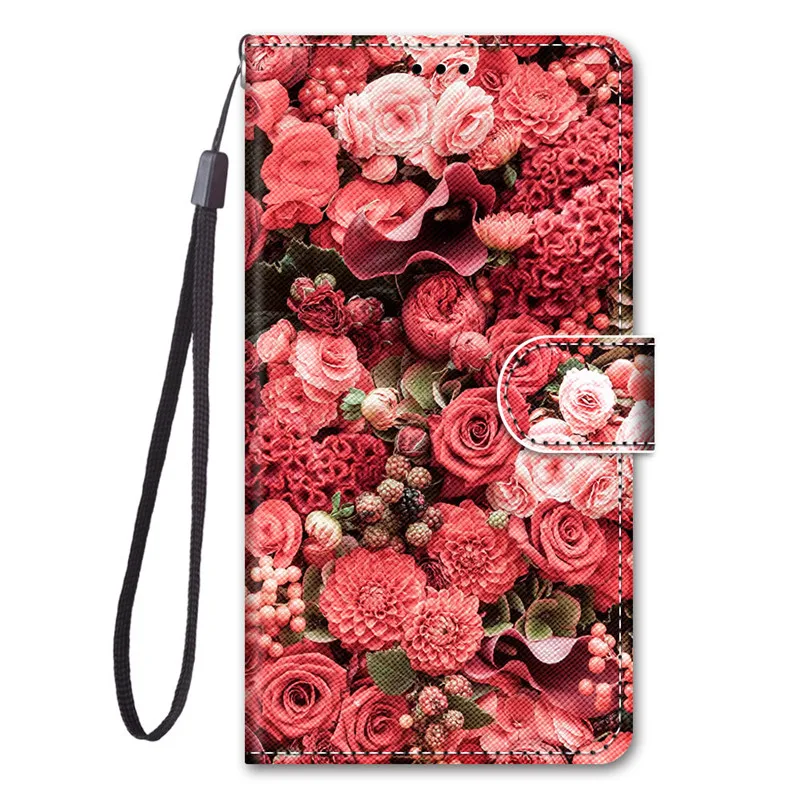 silicone cover with s pen Leather Magnetic Case For Samsung Galaxy S21 FE S 21 Ultra S30 Plus S21Plus S21FE 5G Phone Cover Flip Wallet Painted Funda Etui samsung cases cute Cases For Samsung