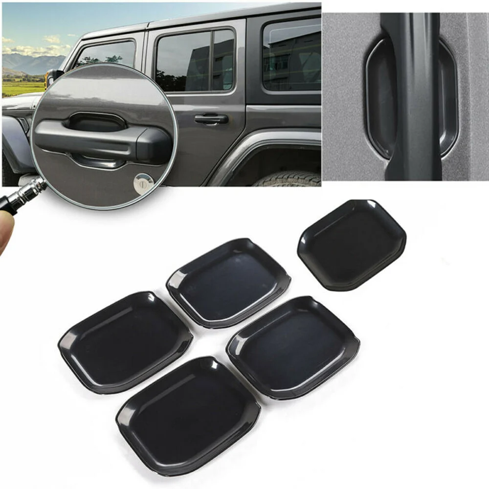 5 шт. для Jeep Wrangler JL черный дверные ручки чаши чехол накладка 4-дверь может DIY внешний Запчасти
