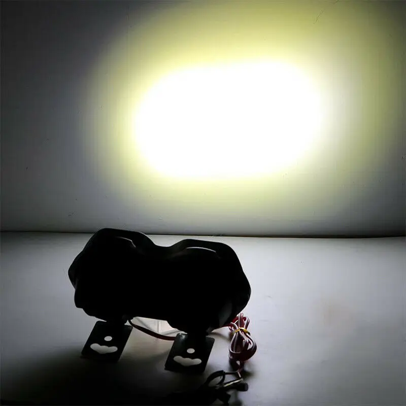 

30W Motorcycle Headlight Lamps 18-LED 6500K 3000LM Dual Bulbs Riding Lamps Bar