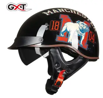 

GXT Motorcycle Helmet Open Face Cascos Para Moto Retro Vintage Moto Helmet Scooter Biker Motorbike Casco Moto DOT Certification