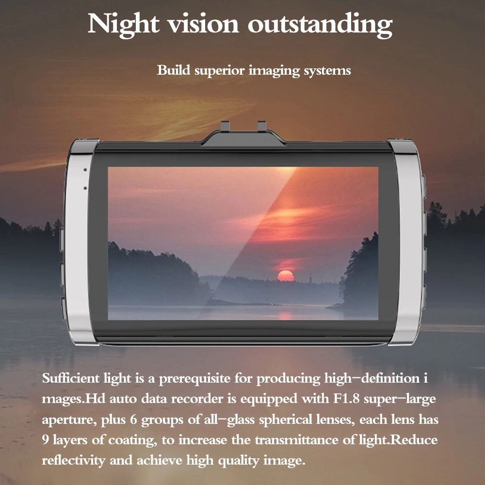 T685 Mini Full HD1080P Dash Cam 3 Inch IPS Screen Car DVR Recorder Camera Car Video Recorder Dashcam Dash Camera 5