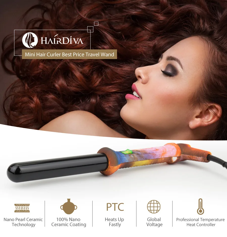 HairDiva 25 мм 32 мм Мини щипцы для завивки волос Лучшая цена щипцы для завивки волос дорожная палочка щипцы для завивки