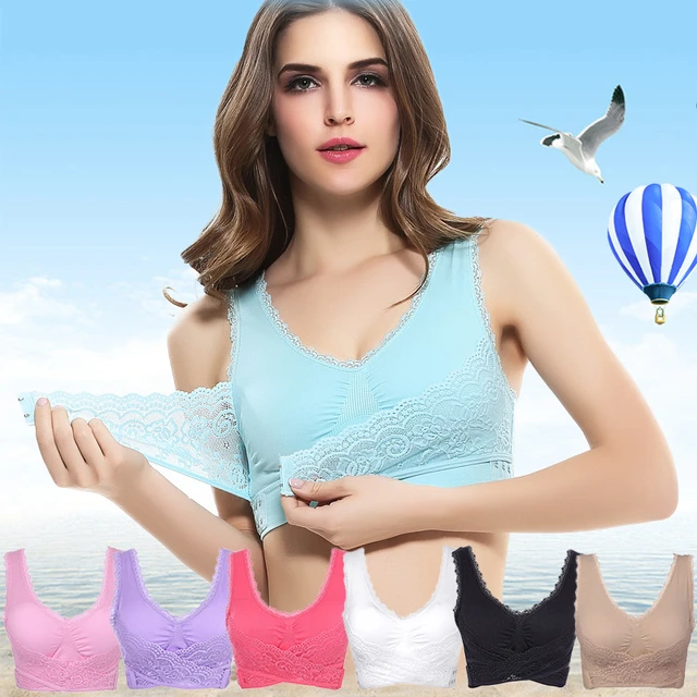 Front Closure Bras For Women Plus Size Bra 4xl Push Up Seamless Bralette  Sexy Lace Brassiere Wireless Bra Shockproof Sports Vest - Bras - AliExpress