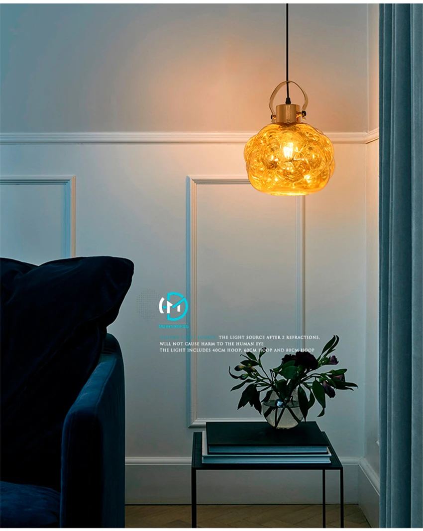 Luxury Art Lava Glass Pendant Lights Post Modern Living Room Bedroom Bedside Lamps Dining Room Bar Deco Hanging Lights Fixtures