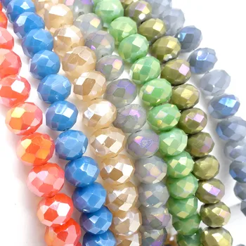 

TTBEADS 8mm 80pcs AB Crystal Rondel Beads Wheel Faceted Glass Beads for Jewelry Making Diy Jewelry Accessories Jewelry Findings