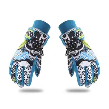 Детские лыжные перчатки водонепроницаемые ветрозащитные Нескользящие Зимние перчатки для катания на коньках толстые теплые перчатки для зимних видов спорта Новинка