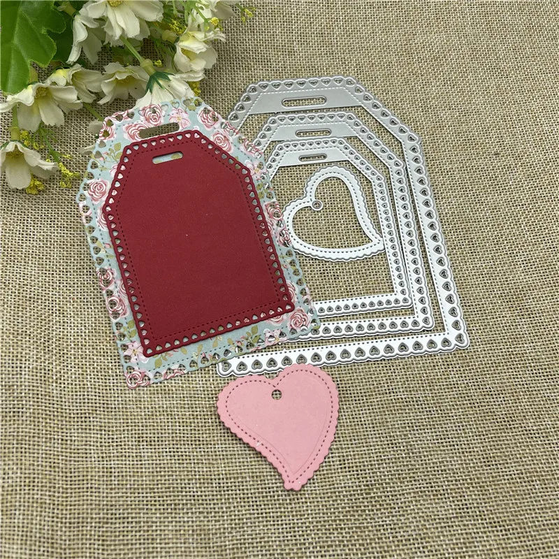 

4 шт., трафареты для резки металла, для скрапбукинга