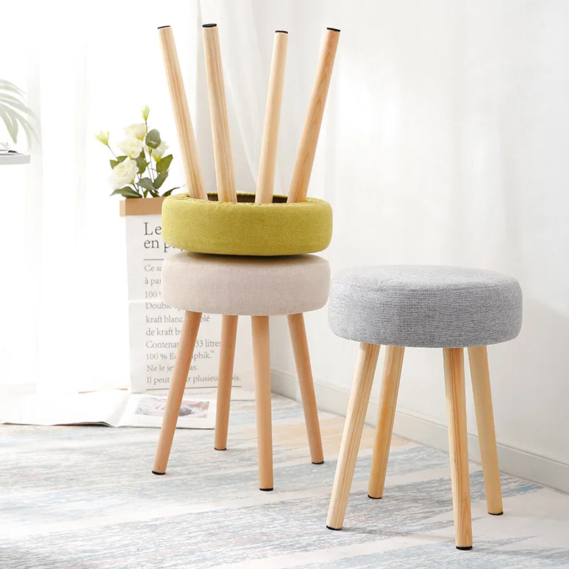 

On Behalf of Dining Chair Stool Minimalist Modern Low Stool Economical Wood Foot Lazy Stool Living Room Creative Bench Dressing