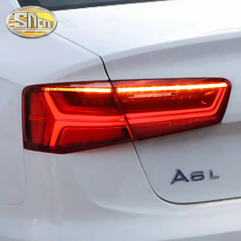 Автомобильный светодиодный задний фонарь для Audi A6 C7 2012- задний противотуманный фонарь+ Тормозная лампа+ задний фонарь+ Динамический сигнал поворота
