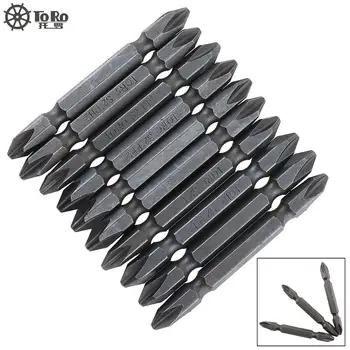 

10pcs/lot TORO Bit 1/4 (6.35mm) Double Head S2 Electric Screwdriver Bits with Magnetic and Phillips for Pneumatic Tools