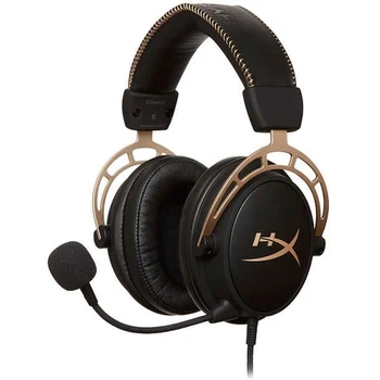 

Headset gaming HyperX Cloud Alpha gold, for PC and gaming consoles, overhead, Black/Golden, (hx-hsca-gd/nap)