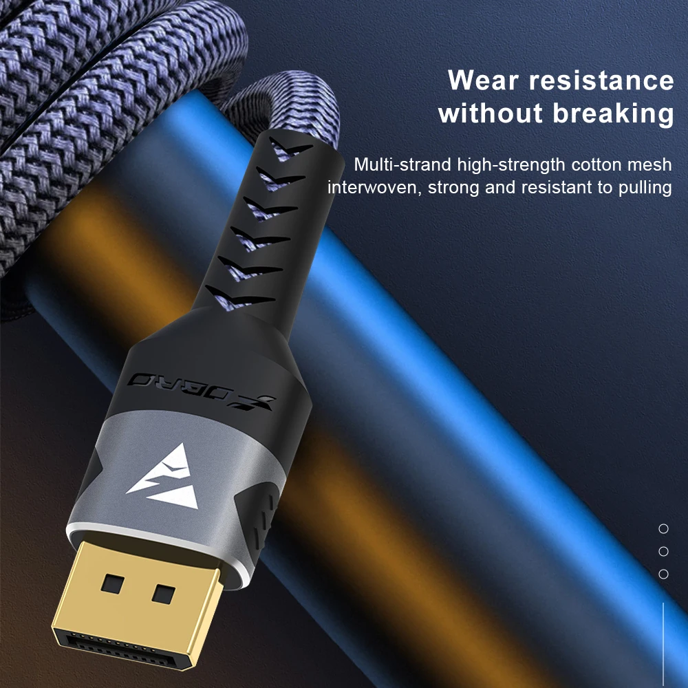 Fdbro dp 1.4 Cabo Displayport Cabo 8k @ 60hz 4k @ 144hz Hdr Expositor Porto Adaptador para 3080 tv Vídeo Computador Portátil tv Monitor de Jogos - Image 3