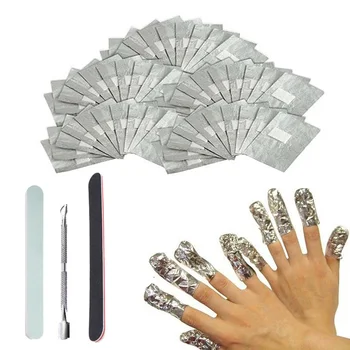 

204Pcs/set Nail Tool Unloading Nail Cotton Tin Foil Nail Files Nail Pusher Nail Art Tools