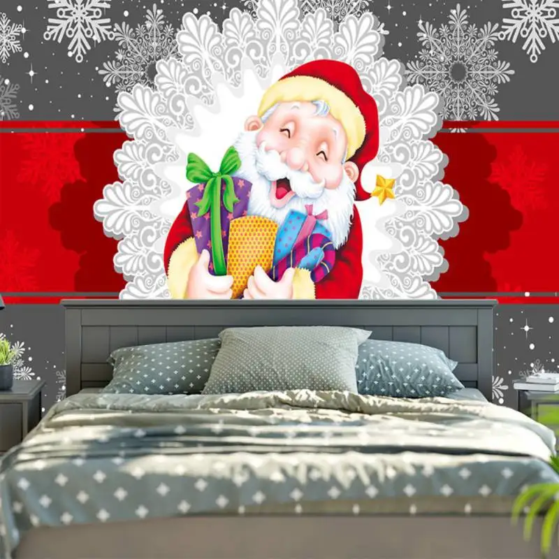 3D Рождество печатных полиэстер Ткань Гобелен стены Искусство декоративные Висячие украшения вечерние украшения