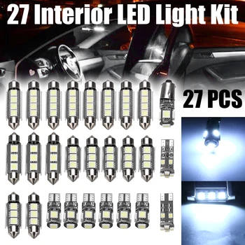 

27pcs/Set Car Auto Interior White LED Light Bulbs 6000K Lamp For Mercedes Benz E class W211 02-08 E320 E430 E500 E55 AMG