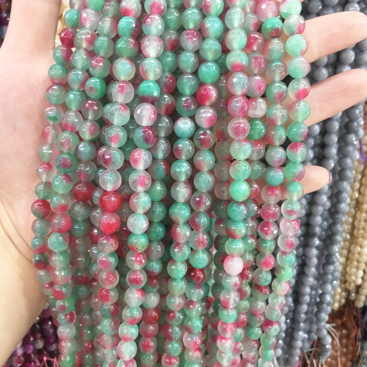 

Natural stone beads 8mm Round loose beads Isolation beads for Jewelry Making Necklace DIY Bracelets Accessories 15'' Strands