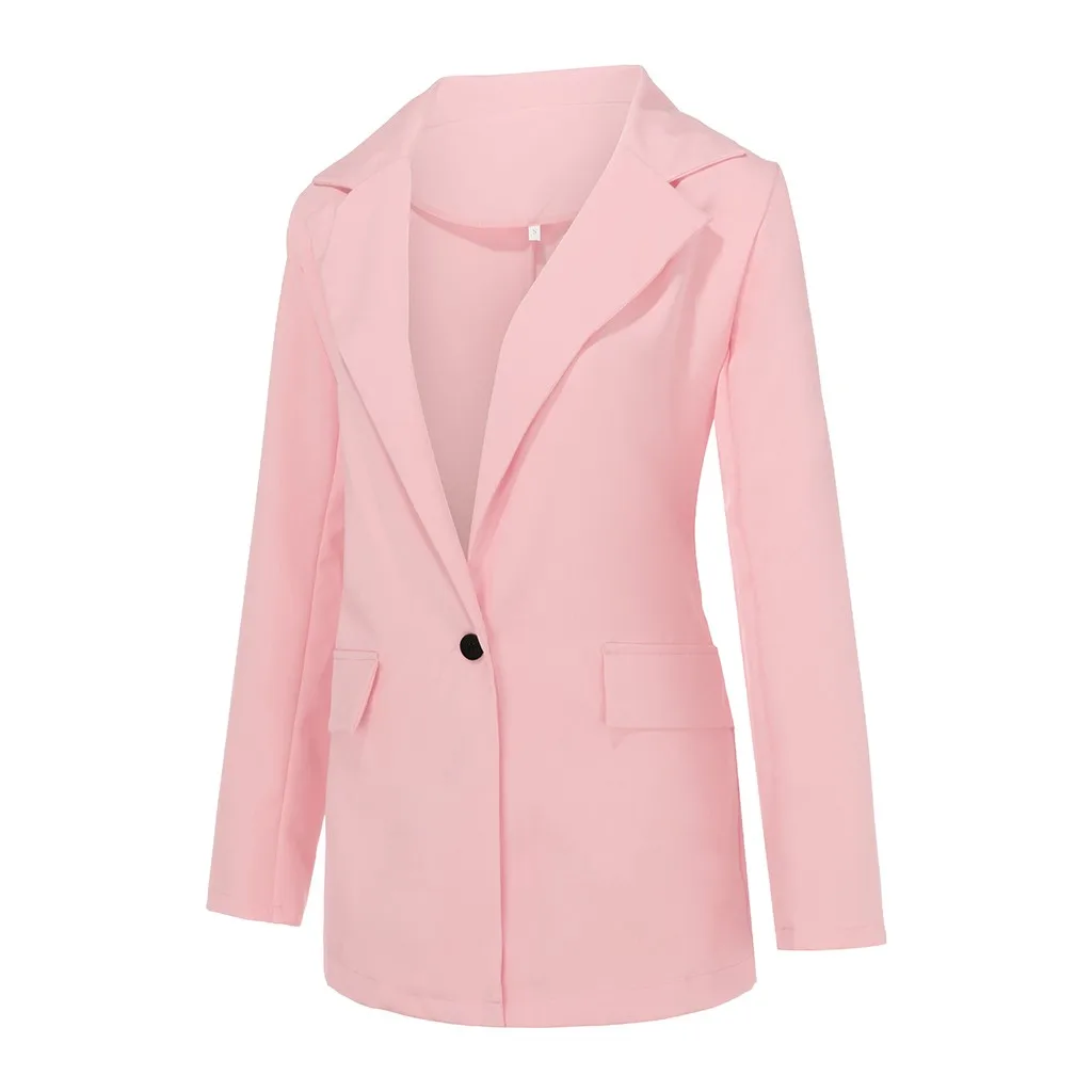 Женская верхняя одежда зимние куртки Модный повседневный Блейзер Ruched Длинный Рукав Открытый передний крой офисный Кардиган Куртка пальто F40