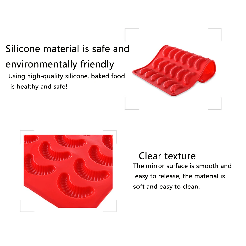 Cake Mold Soft Silicone Non Sticky Large Capacity Bakery Ice Maker Red Bread Making DIY Accessory Home Kitchen Baking Tools