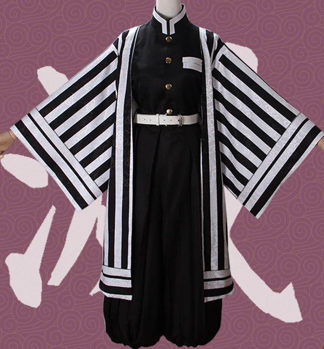 costume A Демон убийца: Kimetsu без Yaiba Iguro Obanai Косплэй костюм, накидка на Хэллоуин, комплект Детские комплекты одежды для нового наборы мужской кимоно Косплэй - Цвет: costume A