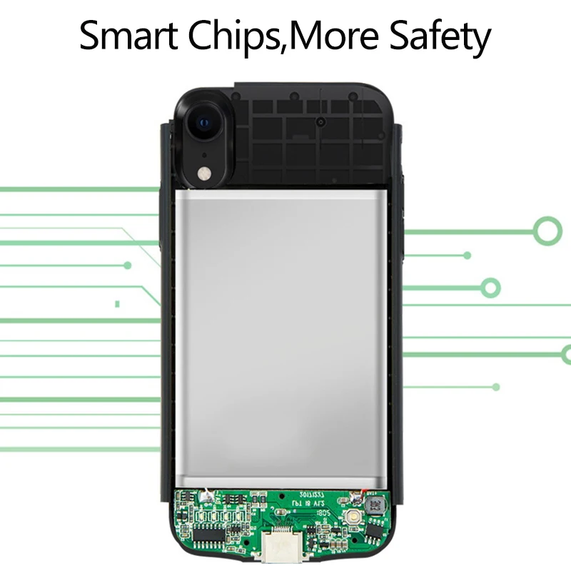Чехол для аккумулятора iPhone X XR XS XSmax 5500/6000 мАч Внешнее зарядное устройство чехол
