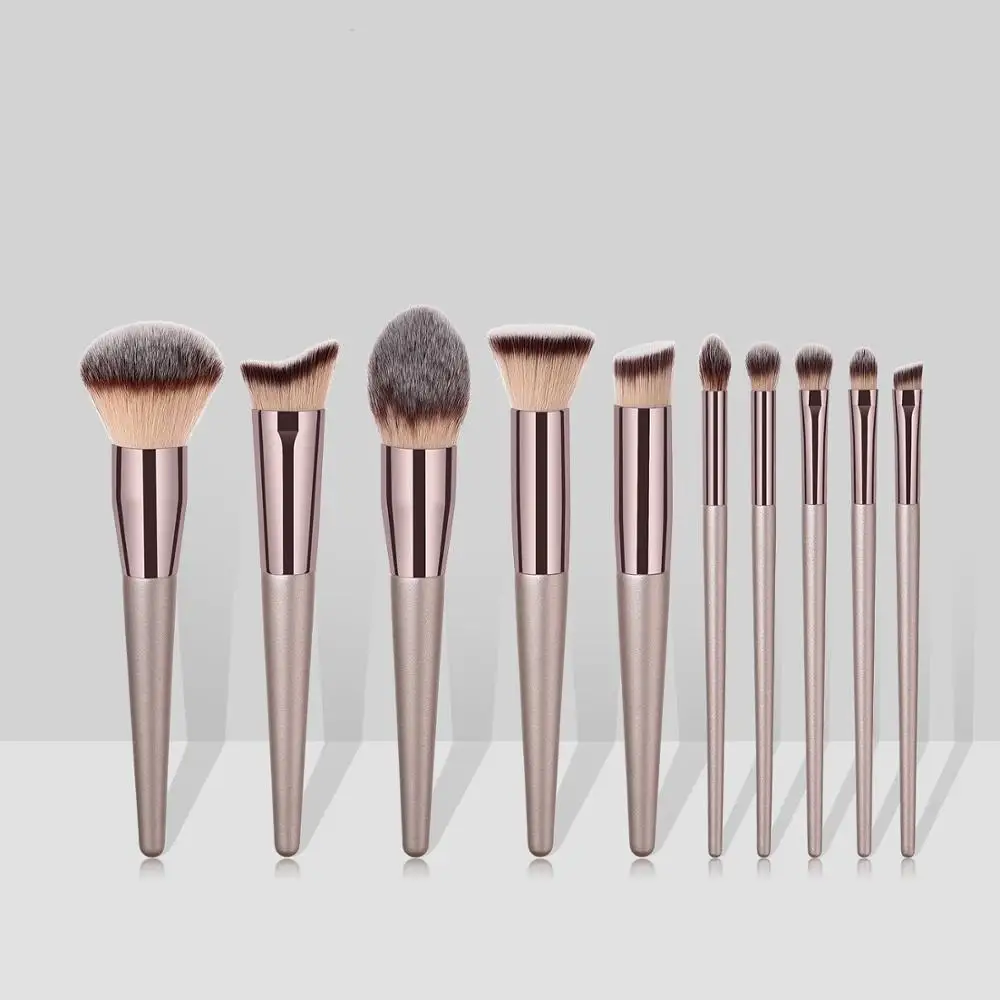 

Luxury Champagne Makeup Brushes Brush Makeup Brush Eyeliner Eyebrow Shader Eye shadow Blending Brushes Natural-synthetic Hair
