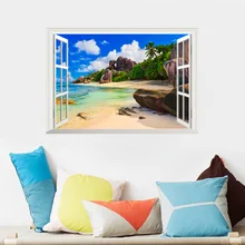 Модель 3D jia chuang мультфильм пляж клей бумажные украшения детский сад Водонепроницаемый самоклеющиеся обои наклейки на стену