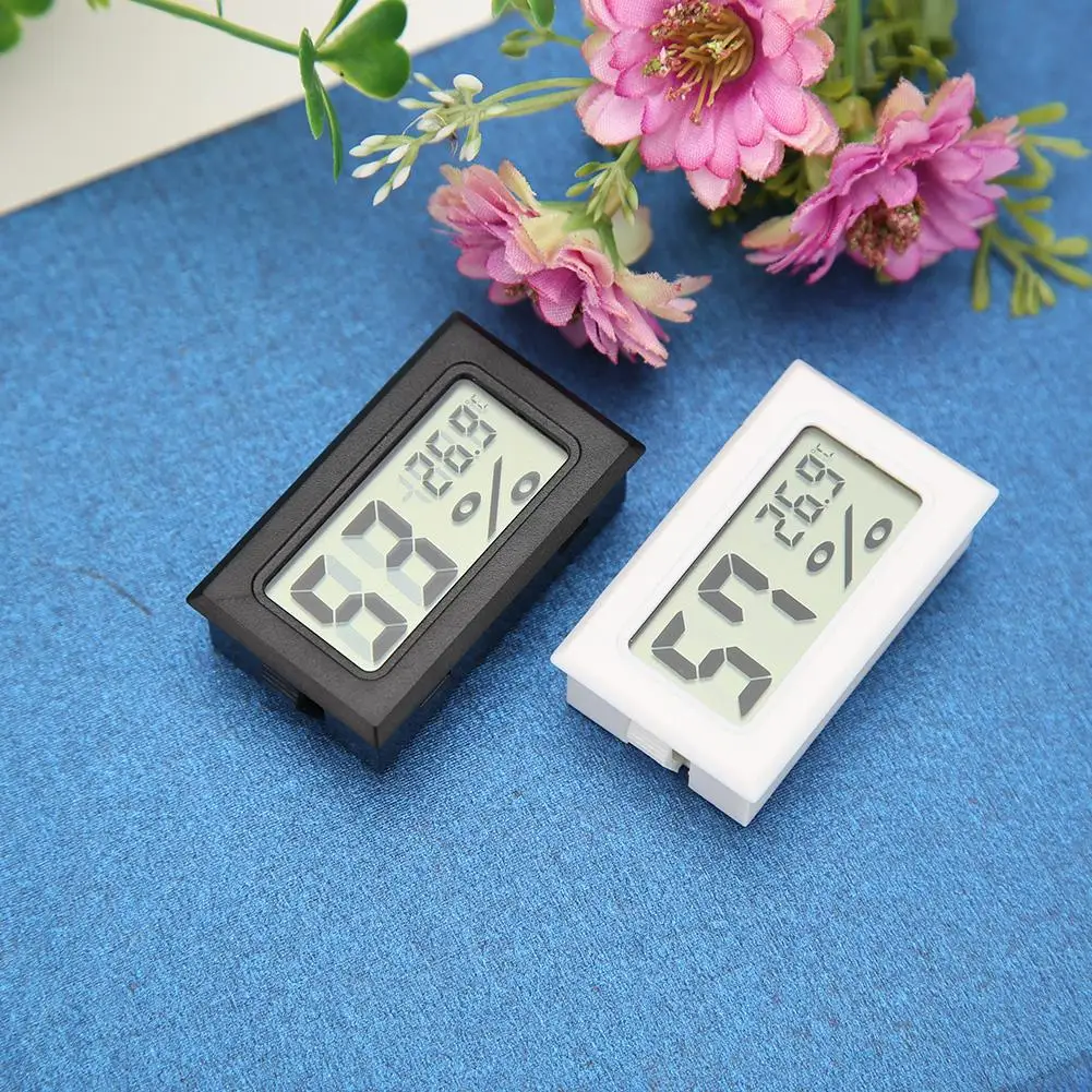 Hygrometer Temperature-Humidity-Meter Weather-Station Mini Indoor Clock Digital LCD