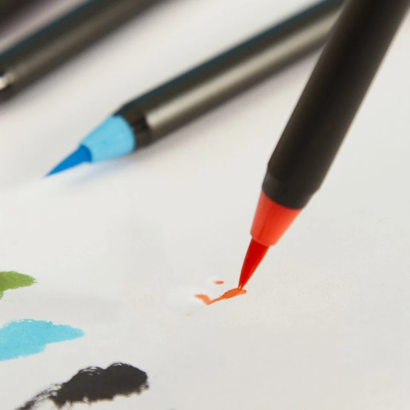 48 цветов акварельные кисти ручки художественные маркеры ручки для рисования раскраски манга каллиграфия школьные принадлежности канцелярские принадлежности