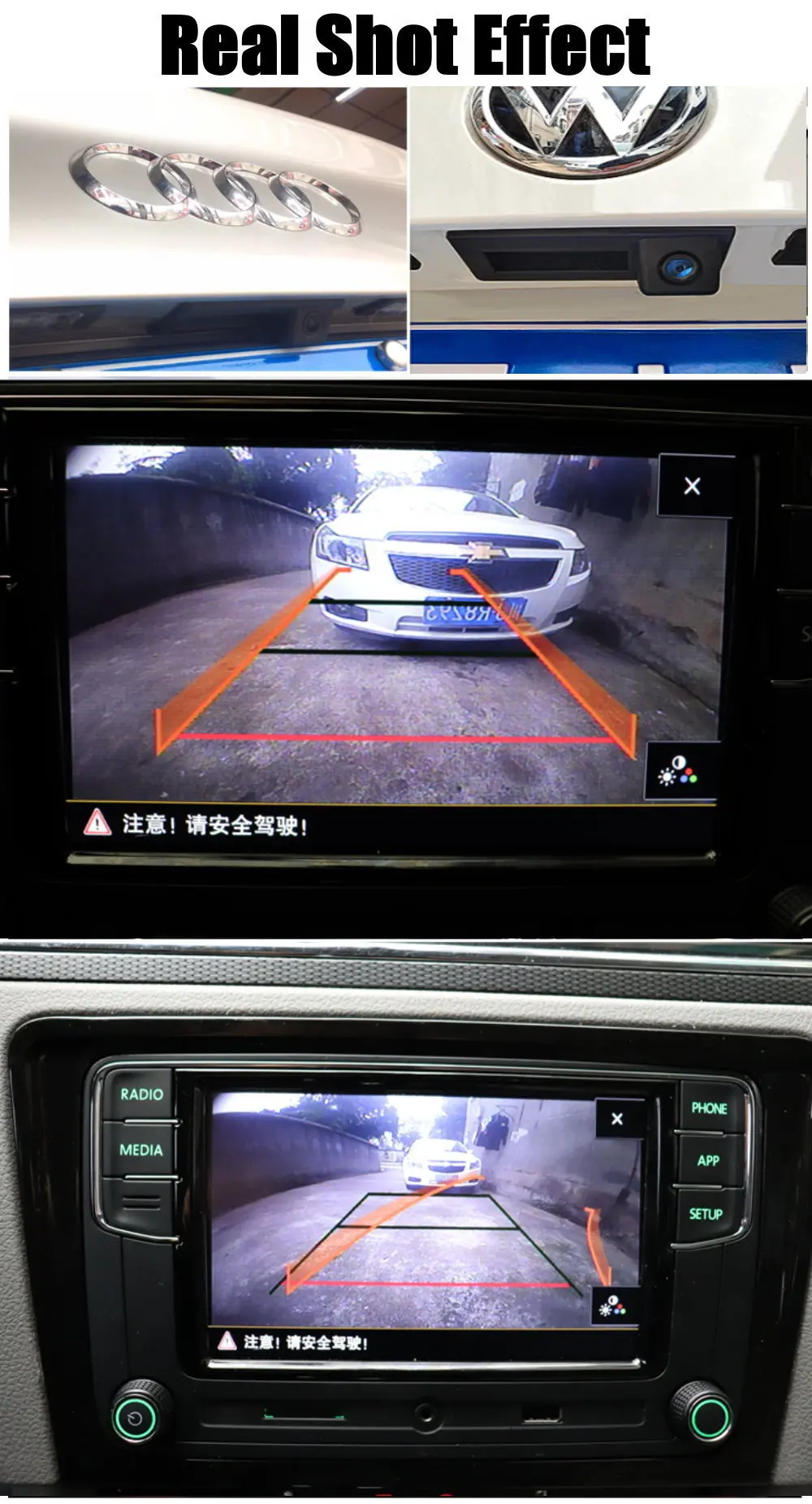 Liislee Car For Volkswagen Touareg 2014~2016 Original Screen Upgrade Reverse Dynamic Trajectory Image Rear Camera Trunk Handle Audi&VW