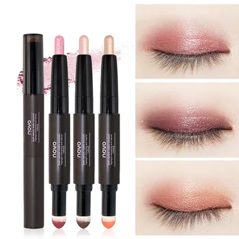 

New NOVO 3D Eyeshadow Pen Air Cushion Double End Long Lasting Glitter Matte Cosmetics SCI88