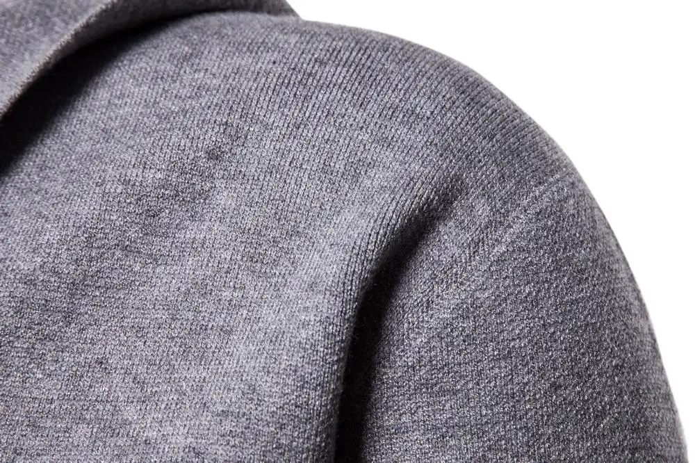 Cena Nowy sweter męski jednolity pulower dorywczo sweter z kapturem jesienno zimowy ciepły Femme męskie ubrania Slim Fit Jump