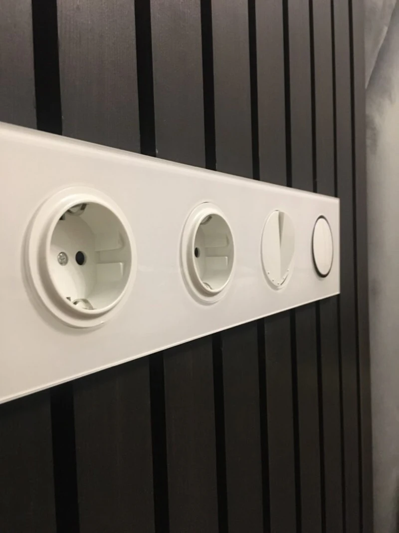 Tomada de parede wallpad l6, tomada dupla,