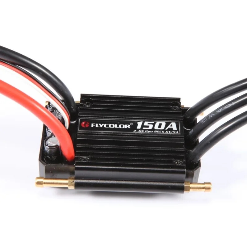 

Flycolor 50A 70A 90A 120A 150A Brushless ESC 2-6S RC Boats Waterproof ESC Programme Card with BEC System for RC Boats