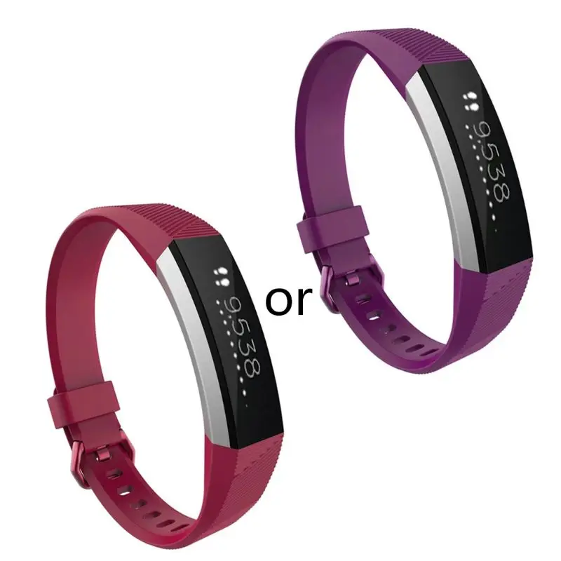 Ремешок силиконовый для наручных часов Fitbit Alta HR 14 цветов высокое