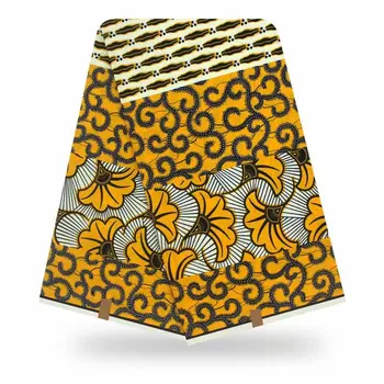 

African Real Wax Print Fabric African Wax For Nigerian On Sale Organza Print 100% Cotton Wax Fabric