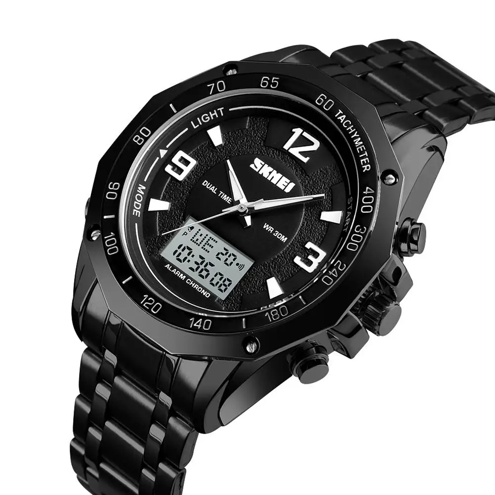 mechanical watch with digital display