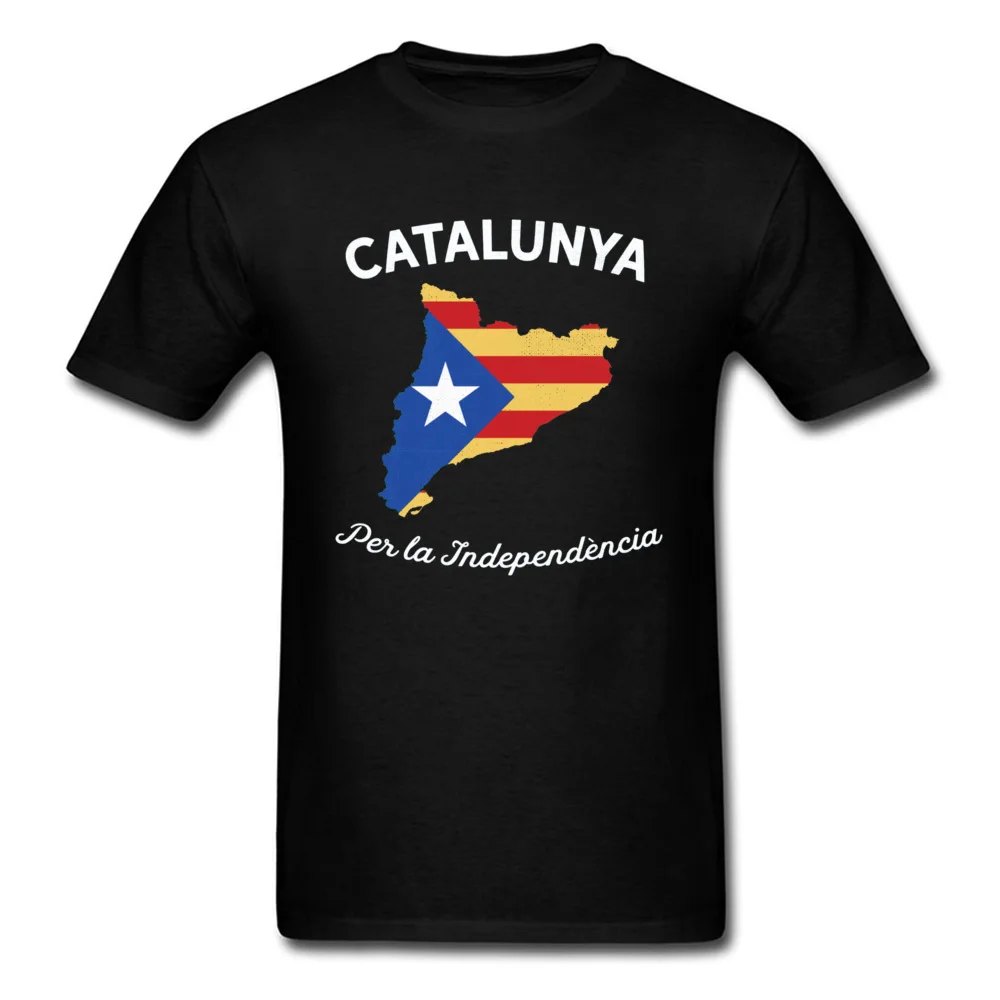 Father Tops Shirt Catalunya Per la Independncia Flag Pattern Tshirt For Men Lovers Day 100% Cotton O Neck Mens Tshirts Cheap |