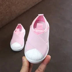 Chaussures décontractées pour bébés filles et garçons, en tissu extensible, semelle souple, antidérapantes, pantoufles, nouvelle collection printemps 2022 
