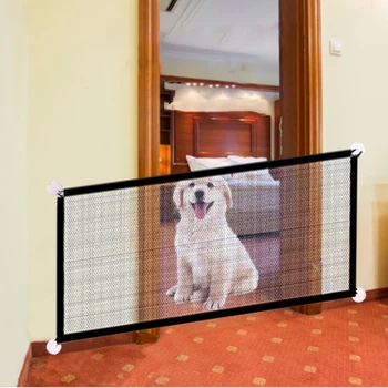 

Pet Barrier Fences Portable Folding Dog Safe Guard for Indoor and Outdoor Mesh Stair Window Door Safety Fence Pets Accssories