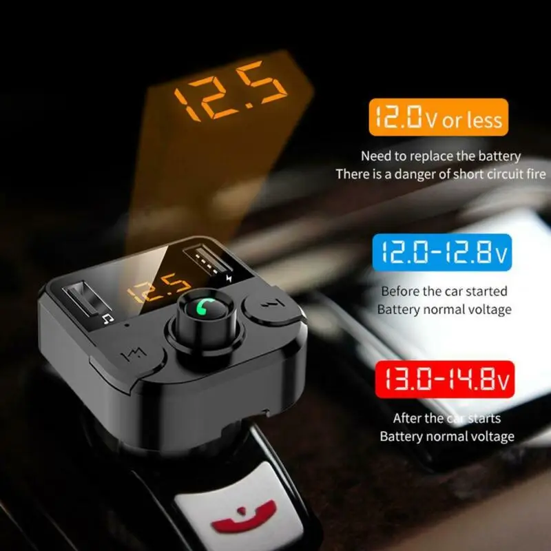 Автомобильный комплект громкой связи беспроводной Bluetooth fm-передатчик ЖК MP3-плеер USB зарядное устройство 2.1A автомобильные аксессуары громкой связи