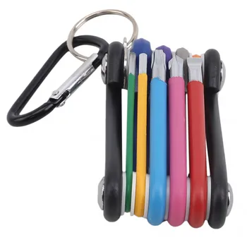 

9pcs Color Allen Wrench Set Multi-function Ball Head Flower Type Allen Wrench Set Auto Repair Tool