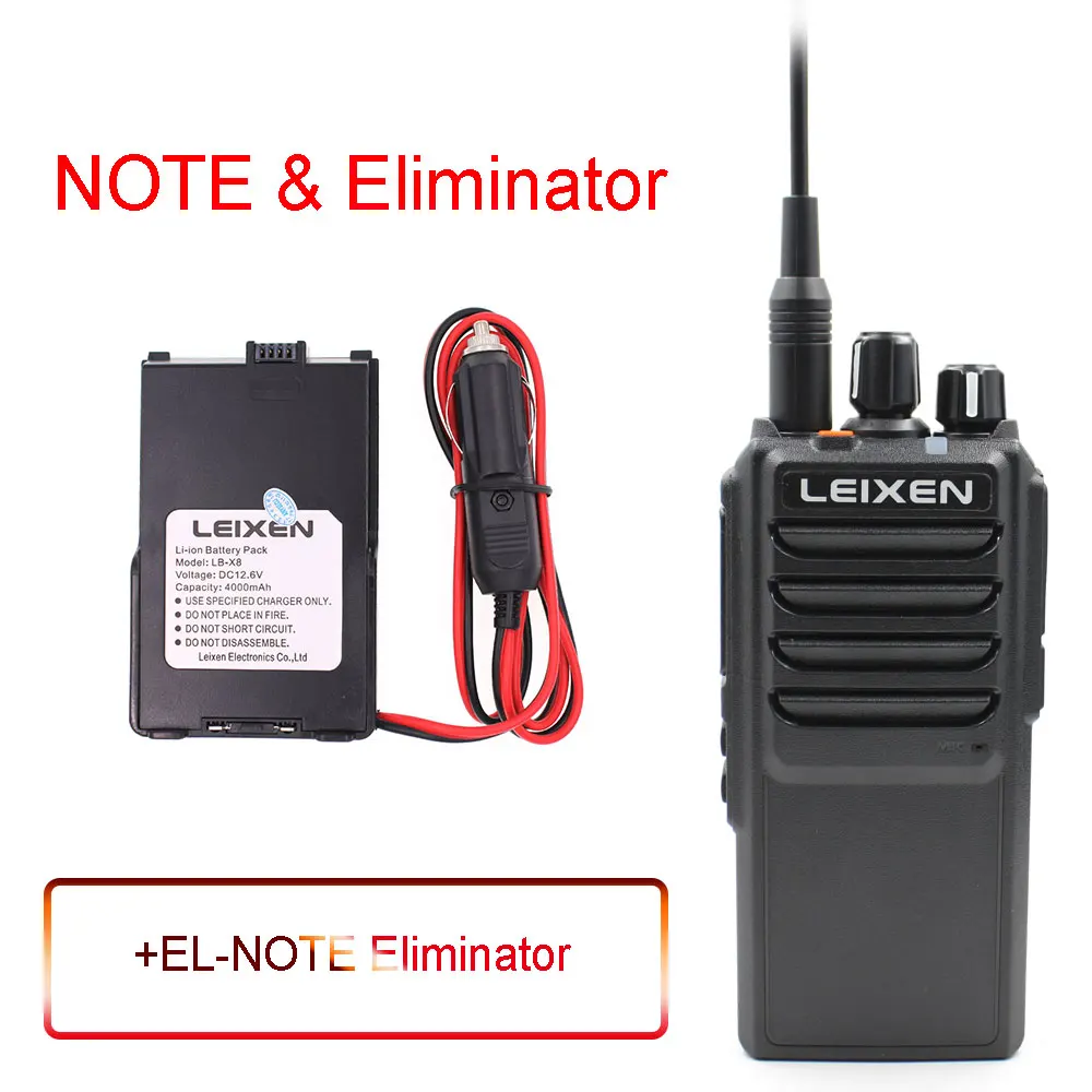 Дальнее двухстороннее радио LEIXEN NOTE Высокая мощность 20W камуфляж UHF 400-480MHz 4000mAh Ham радио - Цвет: NOTE-black-EL
