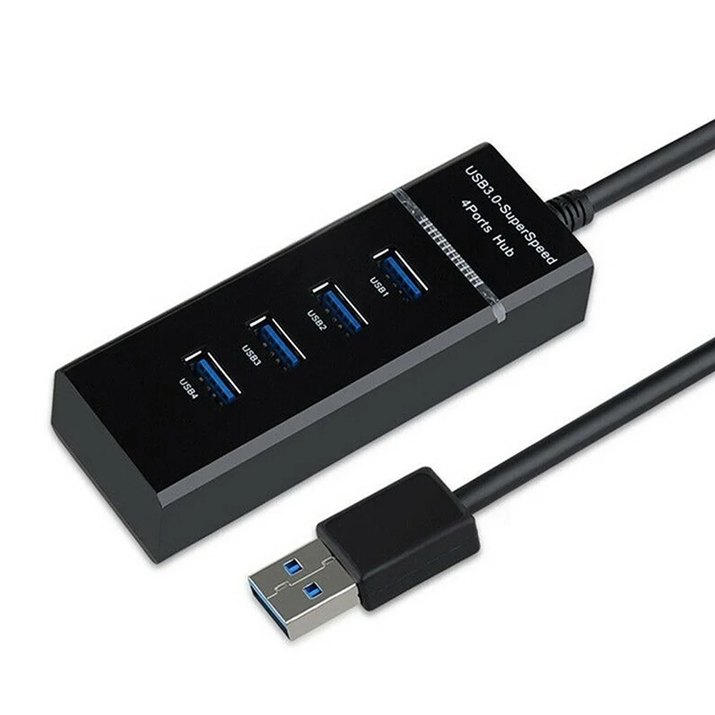 Один для четырех удлинителем USB мульти-usb-концентратор для Windows 7/Vista/XP USB 3,0 4 Порты и разъёмы хаб компьютера USB разветвитель - Цвет: Черный