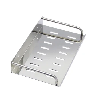 

Stainless Steel Bathroom Shelf Single Tier Wall Mounted Rustproof Bath Rack Bathroom Storage Holder for Shampoo Towel Clothes A3