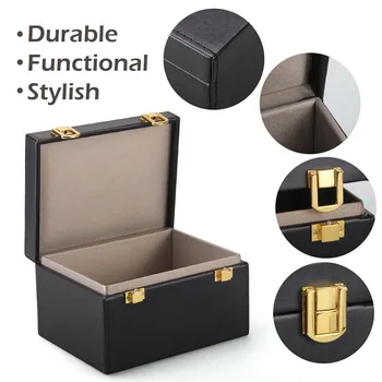 

Car Key Signal Blocker Case Box with 2PCS PU Fob Pouch Keyless RFID Blocking Bag Radiation Protection Box for Mobile Signal