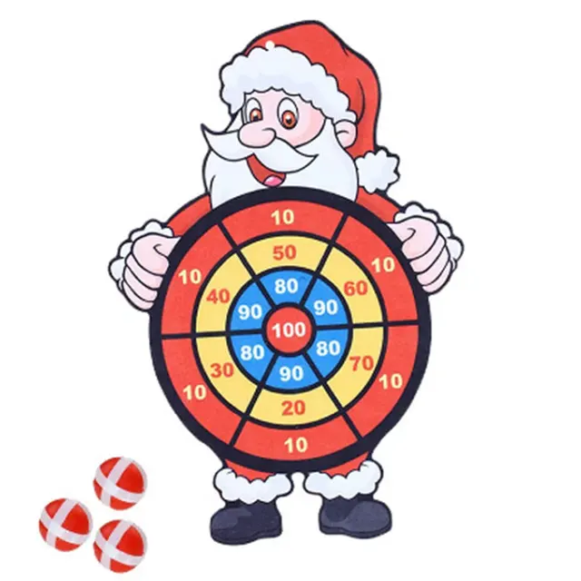Dart Board Christmas Santa Claus Style Children Dart Board and Sticky Balls Toy Set NSV775 5