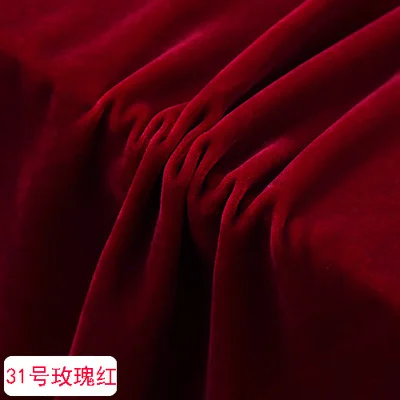Настоящая бархатная ткань тутового шелка, бархатная ткань, шелковая ткань для платья - Цвет: 31