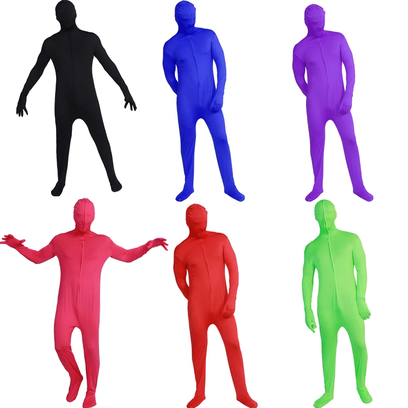 

Funny Stealth Invisible People Classic Halloween Tight Costumes Carnival Makeup Dress Up Halloween Costume For Men